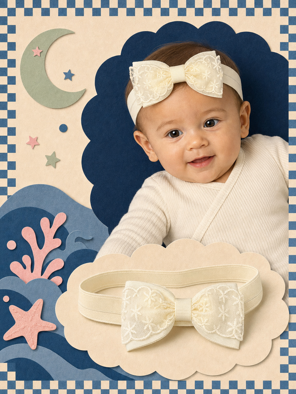 Miniloo white hair band - 2 pcs