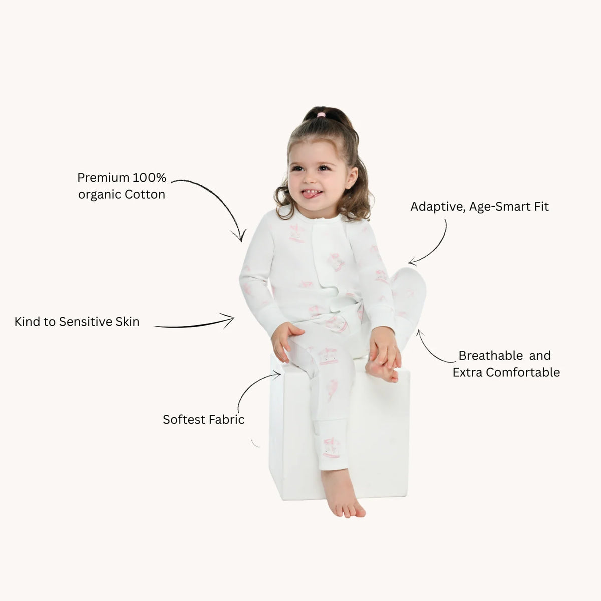 Magnetic Rabbit Pyjama Sleepsuit